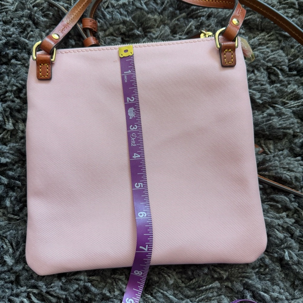 Dooney & Bourke Nylon North South Triple Zip Crossbody in Light Pink - Picture 11 of 12